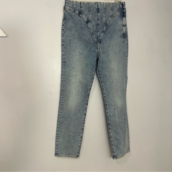 Good American Denim Slim Straight Mega Compression Jeans Curvy Girl Country Sexy - Picture 8 of 15